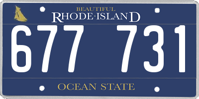 RI license plate 677731