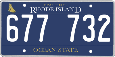 RI license plate 677732