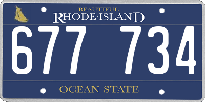 RI license plate 677734