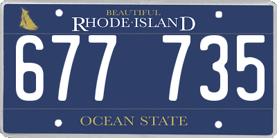 RI license plate 677735