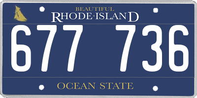 RI license plate 677736