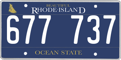 RI license plate 677737