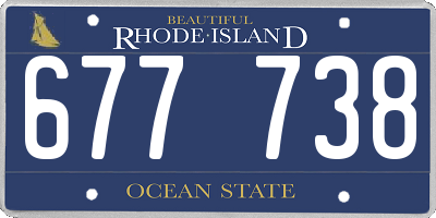 RI license plate 677738