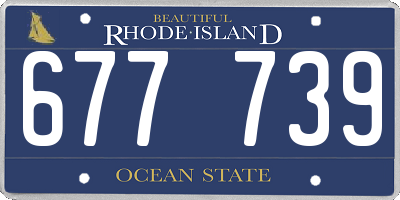 RI license plate 677739
