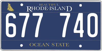RI license plate 677740