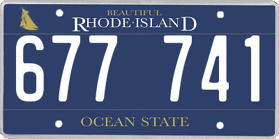RI license plate 677741