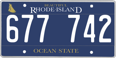 RI license plate 677742