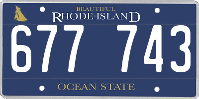 RI license plate 677743