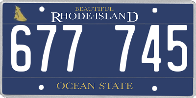 RI license plate 677745