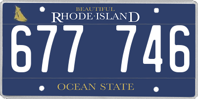 RI license plate 677746
