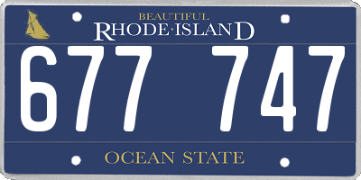 RI license plate 677747