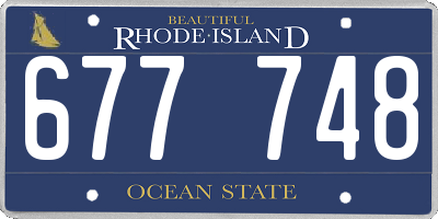 RI license plate 677748