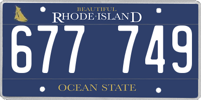 RI license plate 677749