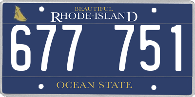 RI license plate 677751