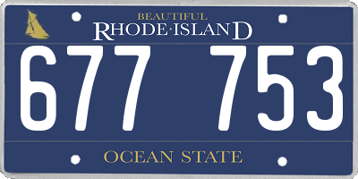 RI license plate 677753