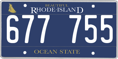 RI license plate 677755