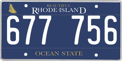 RI license plate 677756