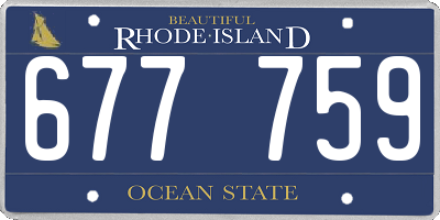RI license plate 677759