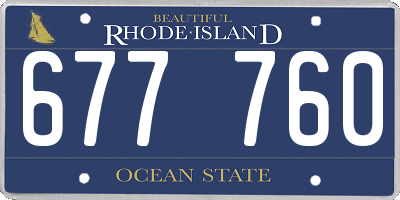 RI license plate 677760