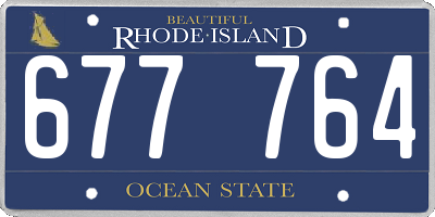 RI license plate 677764