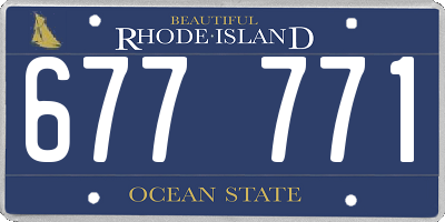 RI license plate 677771