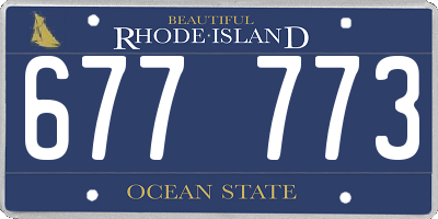 RI license plate 677773