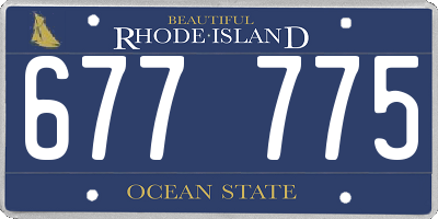 RI license plate 677775
