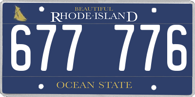 RI license plate 677776