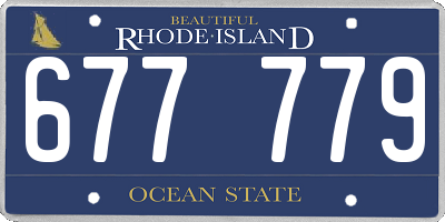 RI license plate 677779