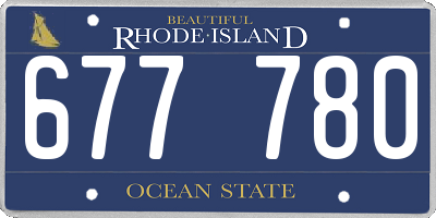 RI license plate 677780
