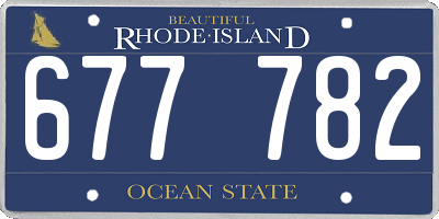 RI license plate 677782
