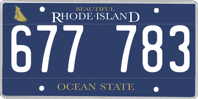 RI license plate 677783