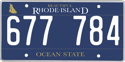 RI license plate 677784