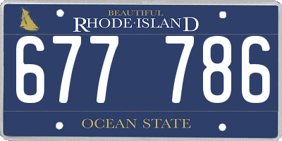 RI license plate 677786