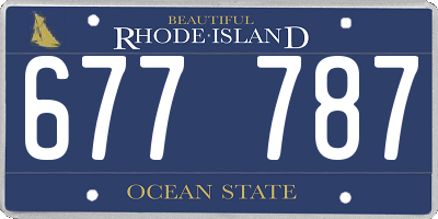 RI license plate 677787