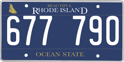 RI license plate 677790