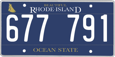 RI license plate 677791