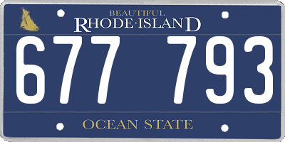 RI license plate 677793
