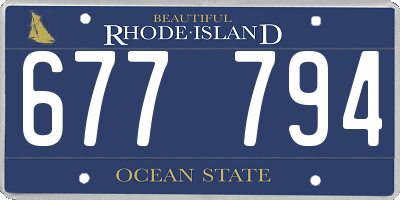 RI license plate 677794
