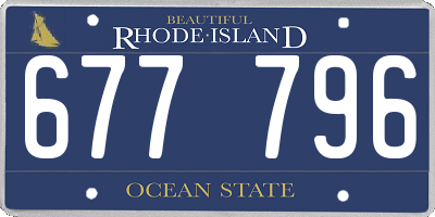 RI license plate 677796