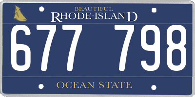 RI license plate 677798