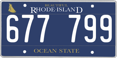 RI license plate 677799