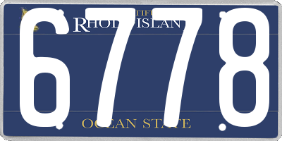 RI license plate 6778