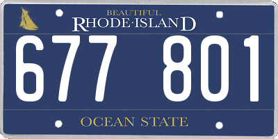 RI license plate 677801