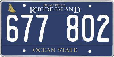 RI license plate 677802