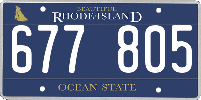 RI license plate 677805