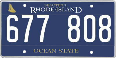 RI license plate 677808