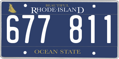 RI license plate 677811