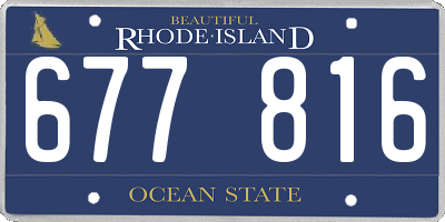 RI license plate 677816