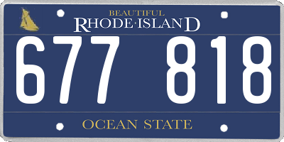 RI license plate 677818
